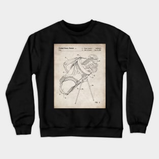 Golf Bag Patent - Golfer Golfing Caddy Art - Antique Crewneck Sweatshirt